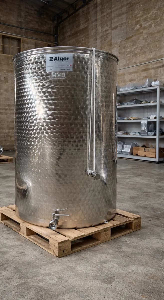 Cuve inox 304 — 530L chapeau flottant